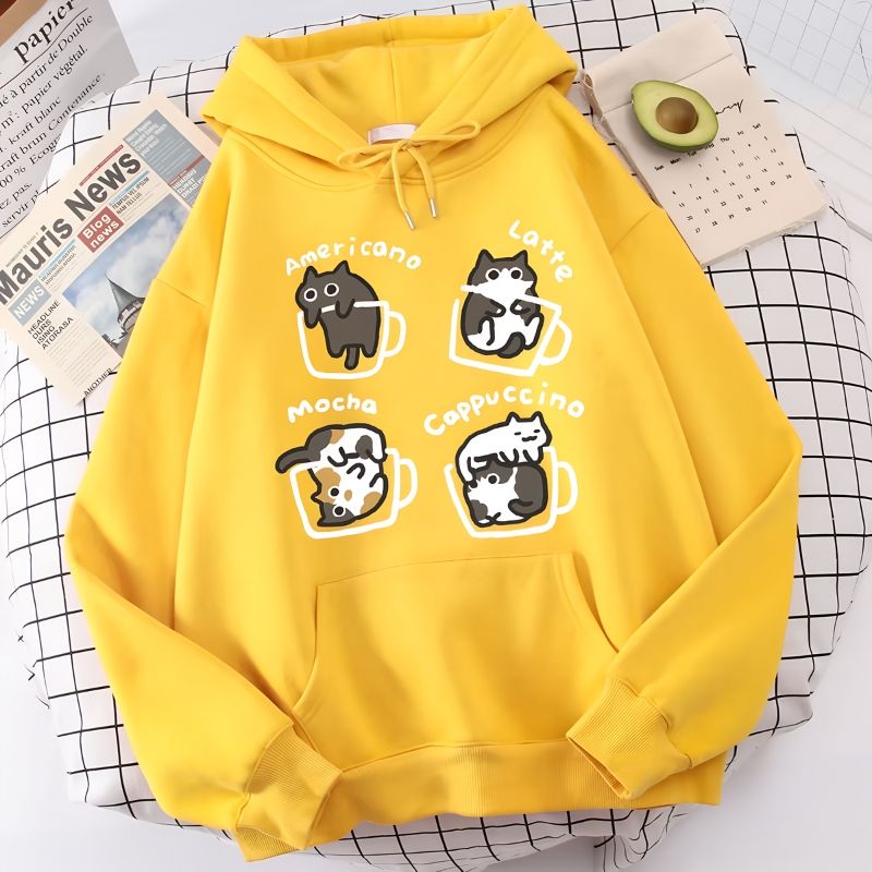 Main_Cats & Cups Print Men’s Hoodie