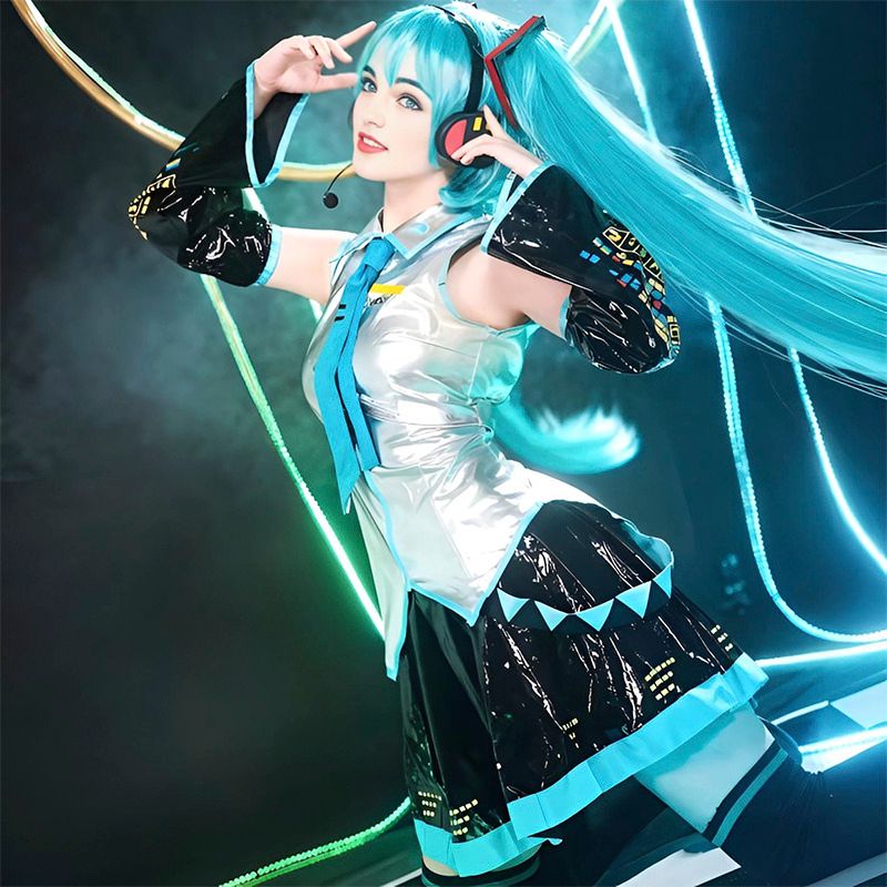 miku cosplay, hatsune miku cosplay, hatsune miku kostym, miku cosplaykostym