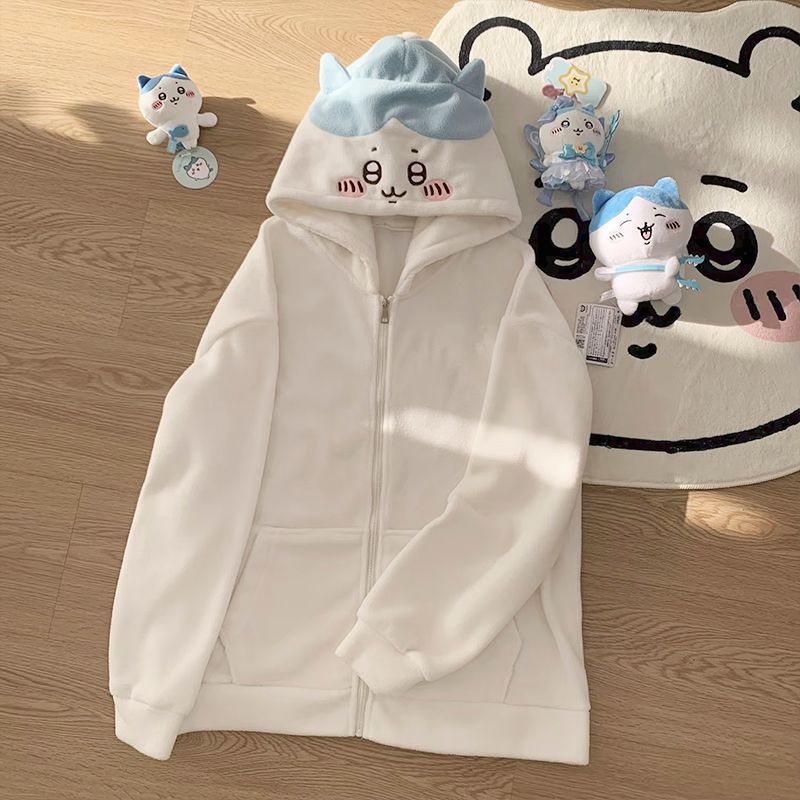 zip-up huvtröja, kawaii huvtröja