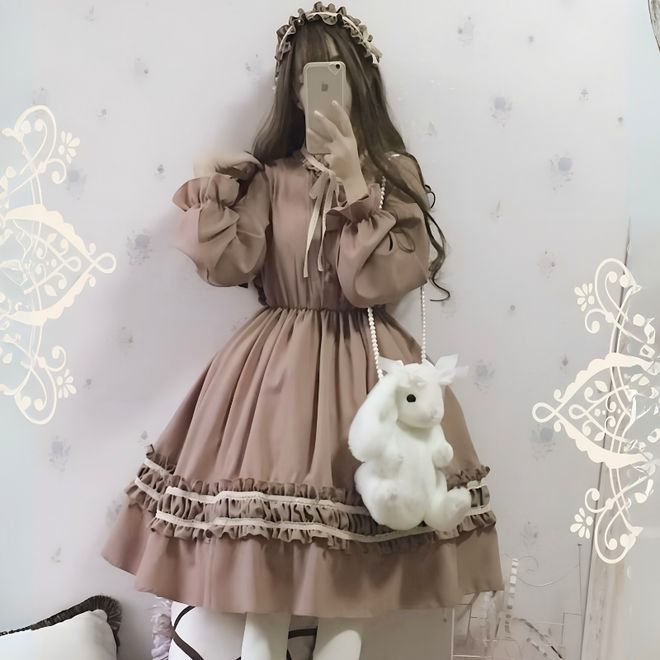 lolitaklänning, söt klänning, japansk klänning, japansk vintageklänning