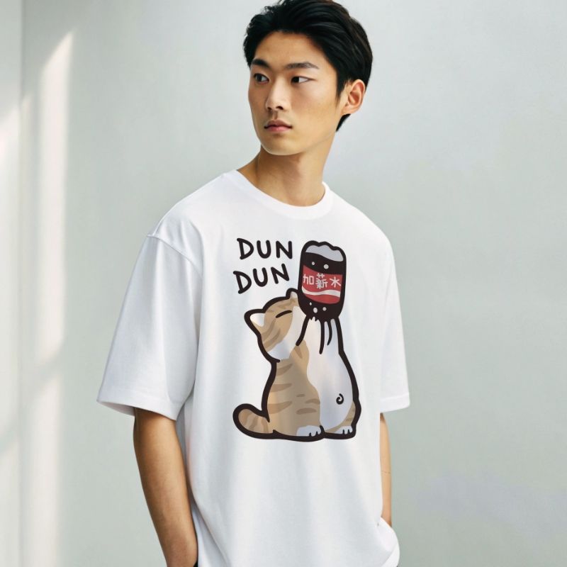 oversized t-shirt, t-shirt med kattmotiv