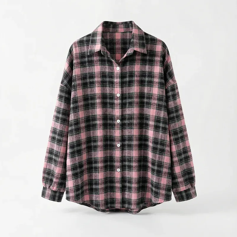 plaid shirt, women plaid shirt, casual shirt, tartan shirt, oversized plaid shirt